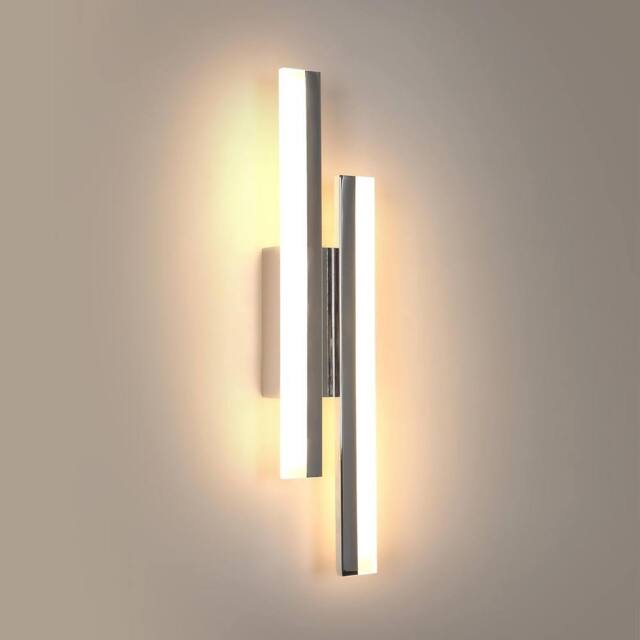 COMELY Indoor Wall Lights, 16W Wall Lights Modern for Living Room, 40cm in Silver - image 1