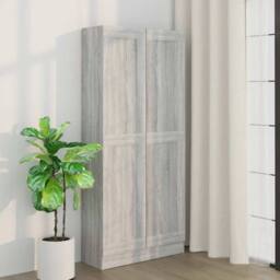 Berkfield Home Book Cabinet Grey Sonoma 82.5x30.5x185.5 cm Engineered Wood - thumbnail 2