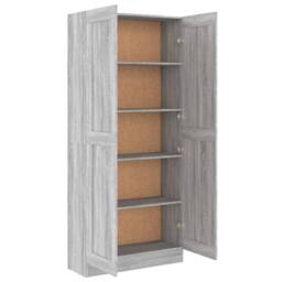 Berkfield Home Book Cabinet Grey Sonoma 82.5x30.5x185.5 cm Engineered Wood - thumbnail 6