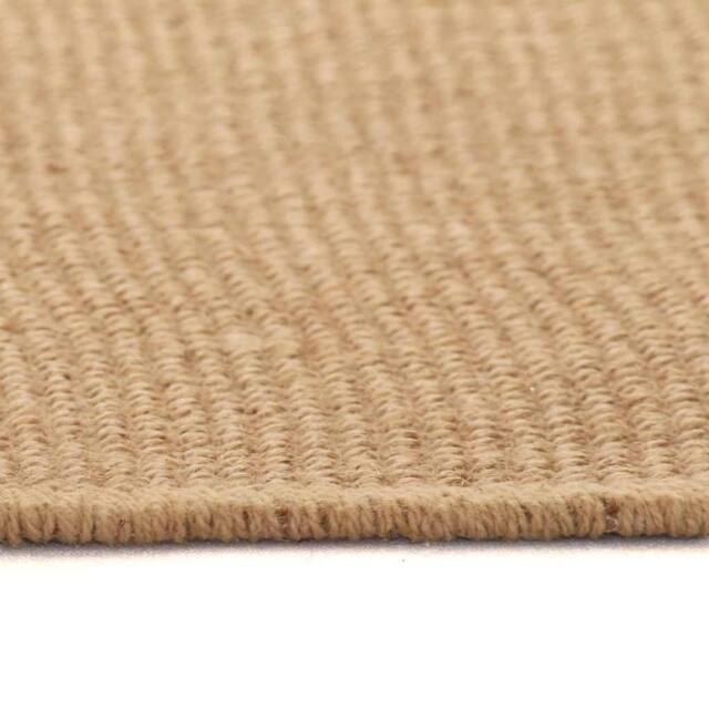 Berkfield Home Soft Area Rug Jute with Latex Backing 160x230 cm Natural in Beige - Size: 100 cm diameter - image 1