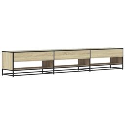 Berkfield Home TV Cabinet Sonoma Oak 270x40x46 cm Engineered Wood in Brown - Size: 270 x 40 x 46 cm - thumbnail 6