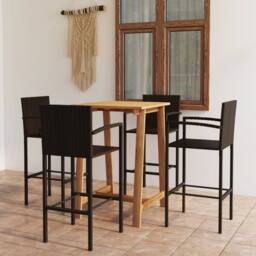 Berkfield Home 5 Piece Garden Bar Set Brown