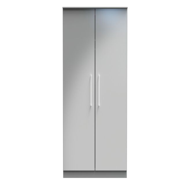 Ready Assembled 2 U Chester 2 Door Wardrobe (Ready Assembled) in Dark Grey - image 1