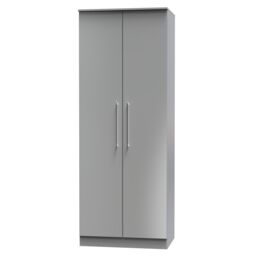 Ready Assembled 2 U Chester 2 Door Wardrobe (Ready Assembled) in Dark Grey - thumbnail 3
