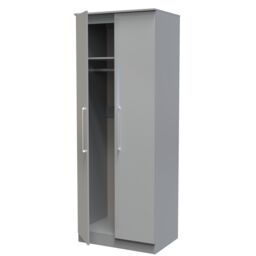 Ready Assembled 2 U Chester 2 Door Wardrobe (Ready Assembled) in Dark Grey - thumbnail 5
