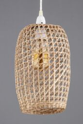 BHS Lighting Small Woven Rattan Easy Fit Light Shade in Natural - thumbnail 2