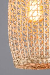 BHS Lighting Small Woven Rattan Easy Fit Light Shade in Natural - thumbnail 3