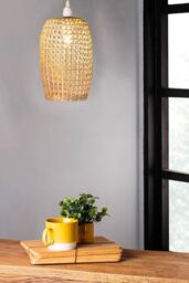 BHS Lighting Small Woven Rattan Easy Fit Light Shade in Natural - thumbnail 4