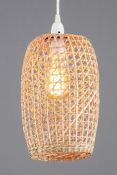 BHS Lighting Small Woven Rattan Easy Fit Light Shade in Natural - thumbnail 1