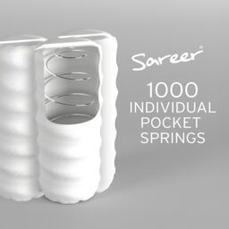Sareer Furniture Limited Sareer Pocketo 1000 Pocket Sprung Mattress in Grey - Size: King - thumbnail 3