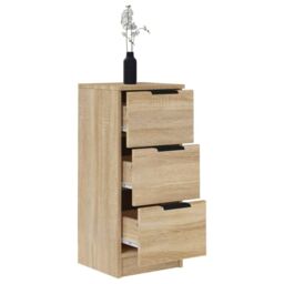 Berkfield Home Sideboards 2 pcs Sonoma Oak 30x30x70 cm Engineered Wood in Brown - Size: 30 x 30 x 70 cm - thumbnail 5