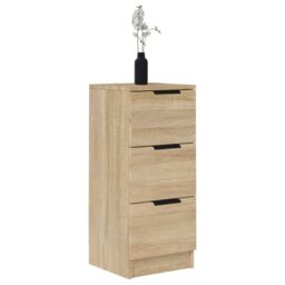 Berkfield Home Sideboards 2 pcs Sonoma Oak 30x30x70 cm Engineered Wood in Brown - Size: 30 x 30 x 70 cm - thumbnail 4