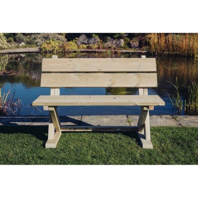 Churnet Valley Garden Furniture Ltd Ashcome Bench, Traditional Wooden Seat - Minimal Assembly Required in Brown - image 1