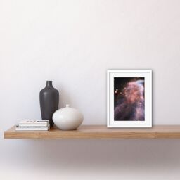 Artery8 Wall Art Print Hubble Space Astronomy IC 63 Ghost Nebula Blue Red Dust Gas Cassiopeia Queen Star Constellation Cosmic Angel Artwork Framed - thumbnail 2