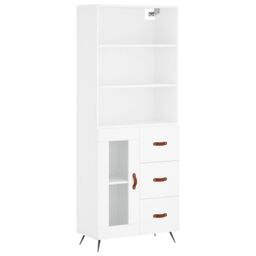 Berkfield Home Highboard White 69.5x34x180 cm Engineered Wood - thumbnail 2