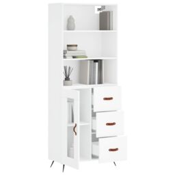 Berkfield Home Highboard White 69.5x34x180 cm Engineered Wood - thumbnail 3