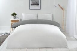 New Edge Blinds Brights Reversible Duvet in Grey - Size: Single - thumbnail 2