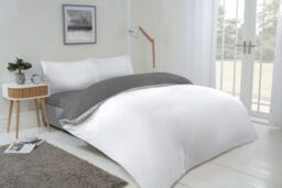 New Edge Blinds Brights Reversible Duvet in Grey - Size: Single - thumbnail 3