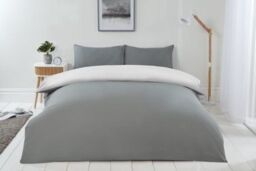New Edge Blinds Brights Reversible Duvet in Grey - Size: Single - thumbnail 1