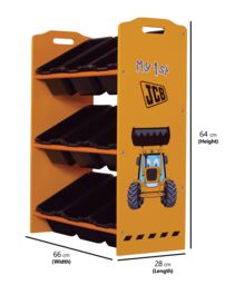 KUDL HOME JCB 9 Bin Storage in Yellow - thumbnail 5