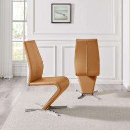 FurnitureboxUK Giovani 6-Seater Grey Glass Dining Table & 6 Willow Faux Leather Dining Chairs in Mustard - thumbnail 5