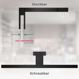 B.K.Licht Black 5W LED Mirror Light - thumbnail 3
