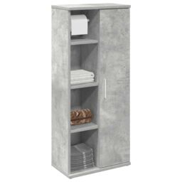 Berkfield Home Bathroom Cabinet with Roll Holder Concrete Grey 39x22x90 cm - Size: 39 x 22 x 90 cm - thumbnail 1