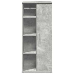 Berkfield Home Bathroom Cabinet with Roll Holder Concrete Grey 39x22x90 cm - Size: 39 x 22 x 90 cm - thumbnail 4