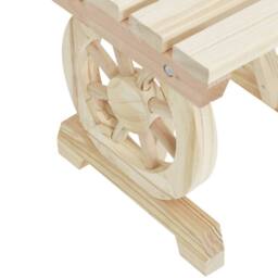 Berkfield Home Garden Benches 2 pcs Solid Wood Fir in Light Tan - thumbnail 8