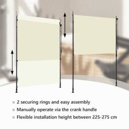 Berkfield Home Outdoor Roller Blind 150x270 cm Cream - thumbnail 9