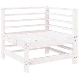 Berkfield Home Garden Corner Sofa White Solid Wood Pine