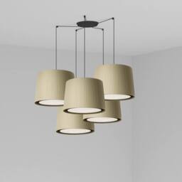 Netlighting Samba Cluster Pendant Ceiling Light Cream E27 in Beige