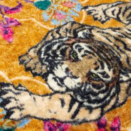 Wylder Tropics Tigerscope Tropical Abstract Velvet Cushion in Gold - Size: 50 cm x 50 cm - thumbnail 4