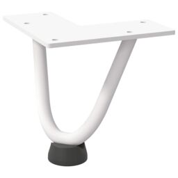Berkfield Home Hairpin Table Legs 4 pcs White 10 cm Solid Steel - thumbnail 4