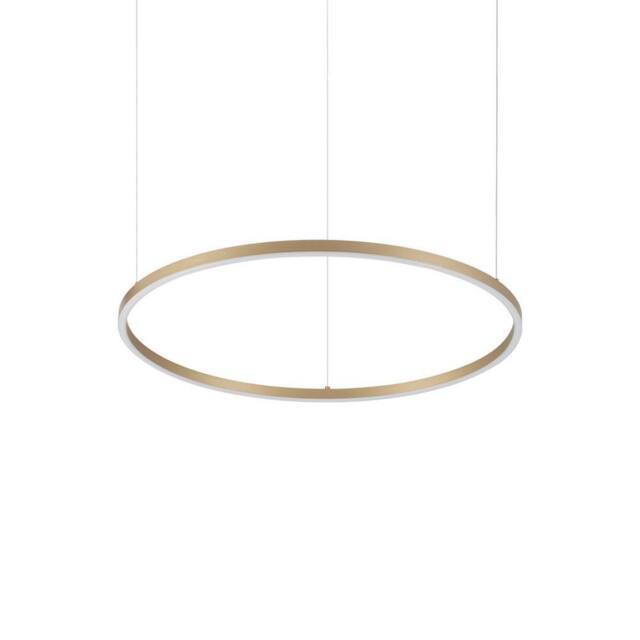 Netlighting Oracle Slim 70cm Non Dim 3000K Round Pendant Brass 4350lm in Yellow - image 1