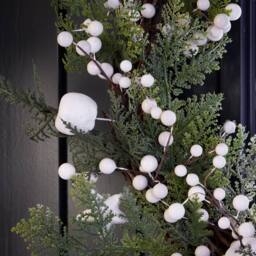 Dibor 50cm Shooting Star Xmas Decor Front Door Wreath Christmas Wreath in White - thumbnail 3