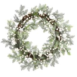 Dibor 50cm Shooting Star Xmas Decor Front Door Wreath Christmas Wreath in White