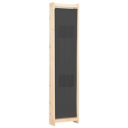 Berkfield Home 4-Panel Room Divider Grey 160x170x4 cm Fabric - Size: 160 x 170 x 4 cm - thumbnail 4