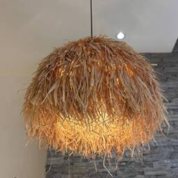 CGC Lighting Gilli Large Natural Raffia 67cm Lampshade Easy Fit Pendant Light Shade - thumbnail 3
