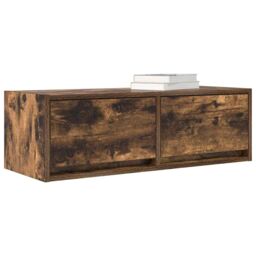 Berkfield Home TV Cabinets 2 pcs Smoked Oak 80x31x25.5 cm Engineered Wood in Brown - thumbnail 4