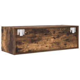 Berkfield Home TV Cabinets 2 pcs Smoked Oak 80x31x25.5 cm Engineered Wood in Brown - thumbnail 9