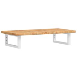 Berkfield Home Basin Shelf Wall Mounted Steel & Solid Wood Oak in Brown - thumbnail 2