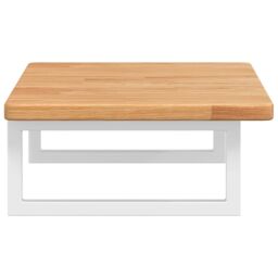 Berkfield Home Basin Shelf Wall Mounted Steel & Solid Wood Oak in Brown - thumbnail 5