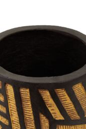 Orsina Darnell Natural & Black Planter With Angular Legs - thumbnail 3