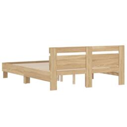 Berkfield Home Bed Frame without Mattress Sonoma Oak 140x200 cm in Brown - thumbnail 7