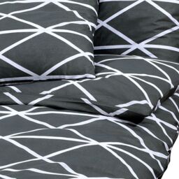 Berkfield Home Duvet Cover Set Grey 135x200 cm Cotton - thumbnail 4