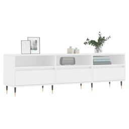 Berkfield Home TV Cabinet White 150x30x44.5 cm Engineered Wood - thumbnail 3