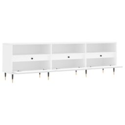 Berkfield Home TV Cabinet White 150x30x44.5 cm Engineered Wood - thumbnail 6
