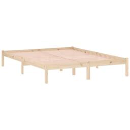 Berkfield Home Beautiful Bed Frame without Mattress 152x203 cm Solid Wood Pine Queen in Light Tan