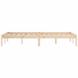 Berkfield Home Beautiful Bed Frame without Mattress 152x203 cm Solid Wood Pine Queen in Light Tan - thumbnail 6
